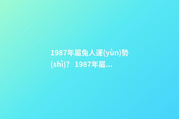 1987年屬兔人運(yùn)勢(shì)？ 1987年屬兔人一生運(yùn)勢(shì)
